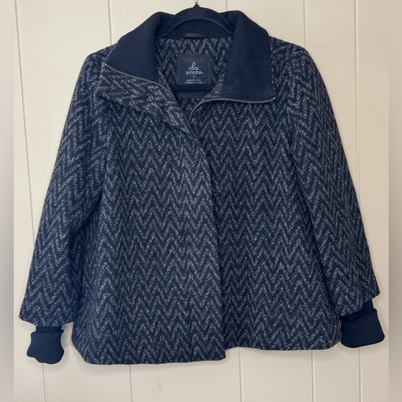 Prana Lily Wool Blend Houndstooth Lined Jacket Womens Small - Picture 12 of 12